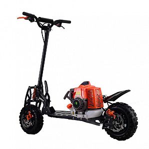 71cc 2-Stroke Folding Gasoline Scooters Disc Brake 3 Speeds Shifter